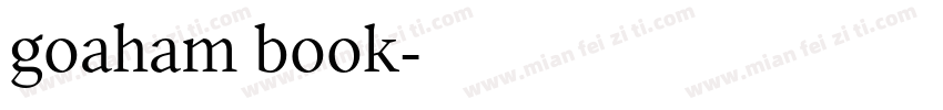 goaham book字体转换